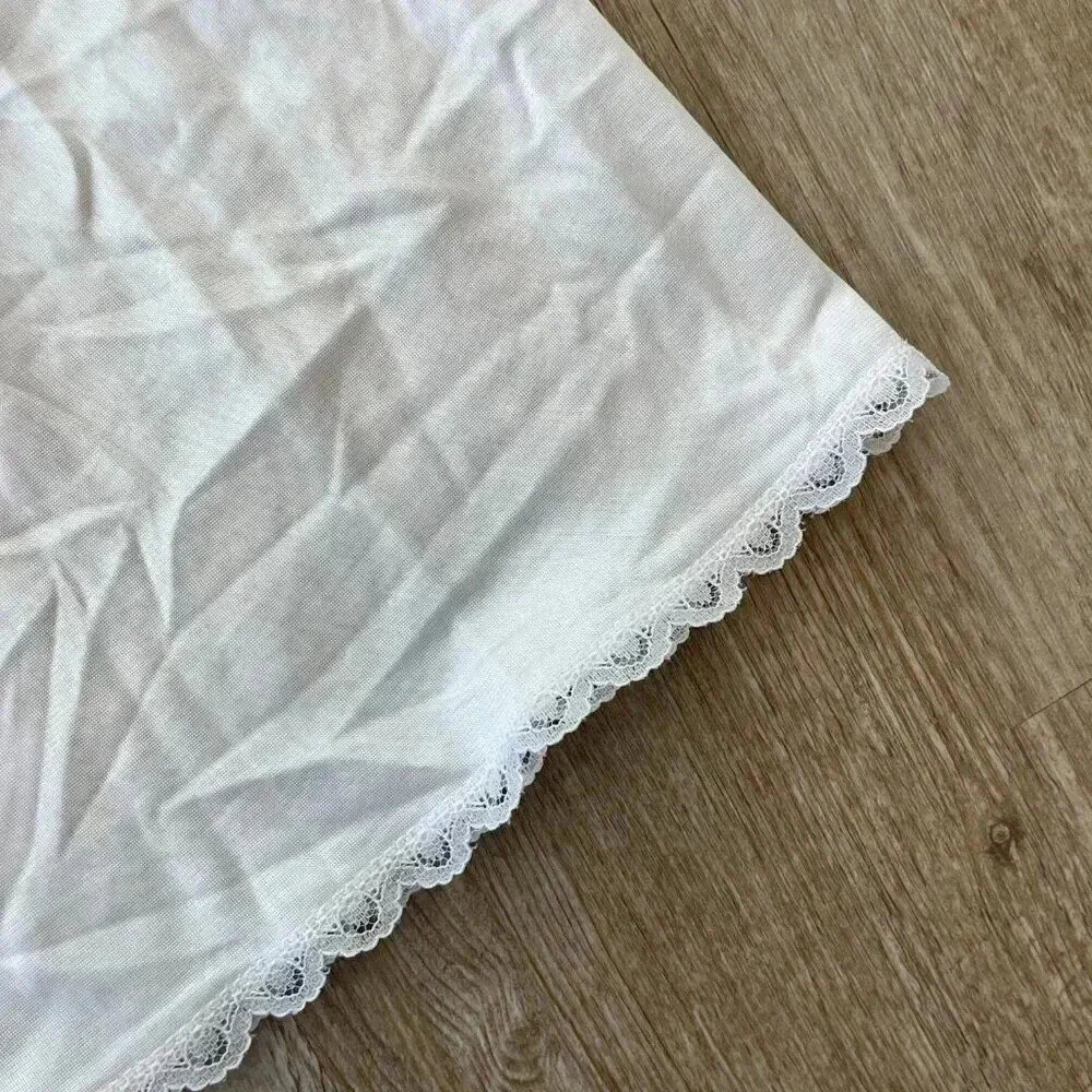 Womens Warner's Vintage White Slip Skirt - L